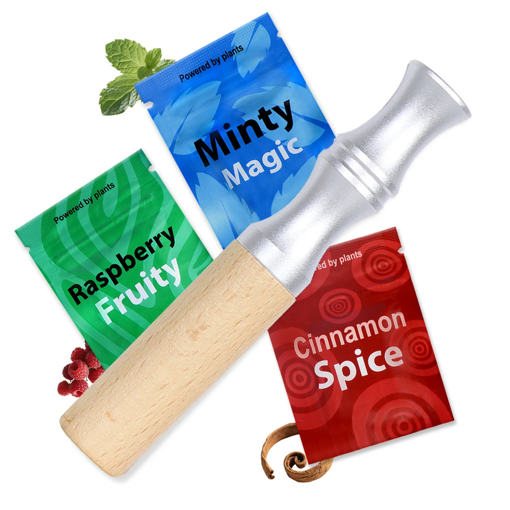 Quit Smoking Inhaler Stick Natural Flavors Stop Smoking Wood Stick Craving Relief Inhaler Smokeless Air Inhaler Aromatherapy